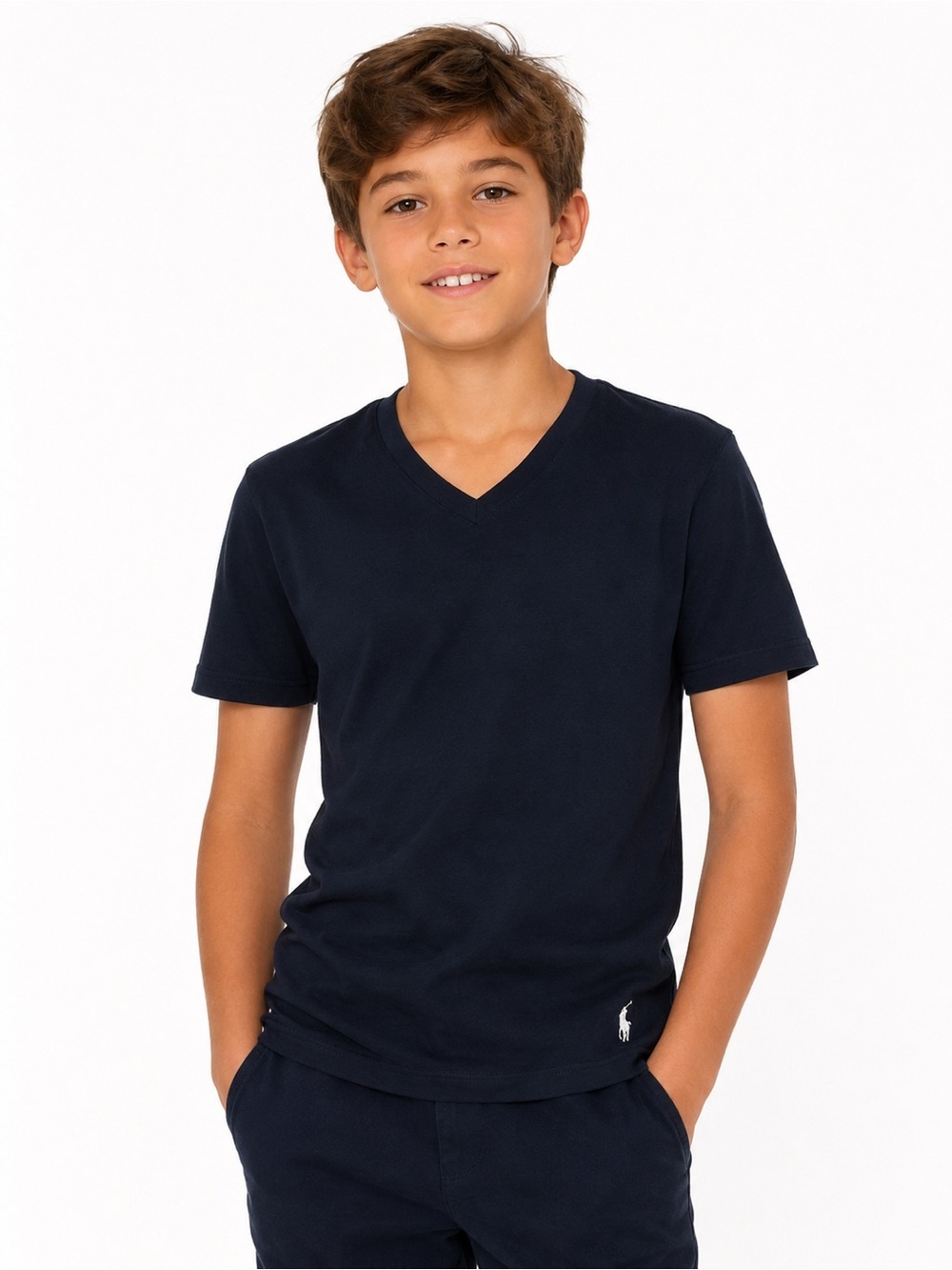 POLO RALPH LAUREN Big Boys V-Neck Undershirts 2 Pack XL